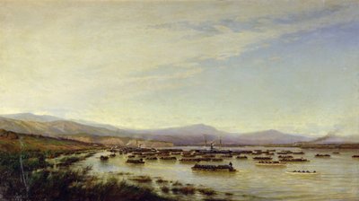 The Russian Army Crossing the Danube in June 1877 by Aleksei Petrovich Bogolyubov